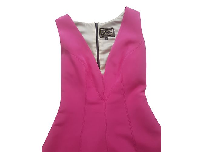 Vestido de seda rosa Fausto Puglisi - vista 2