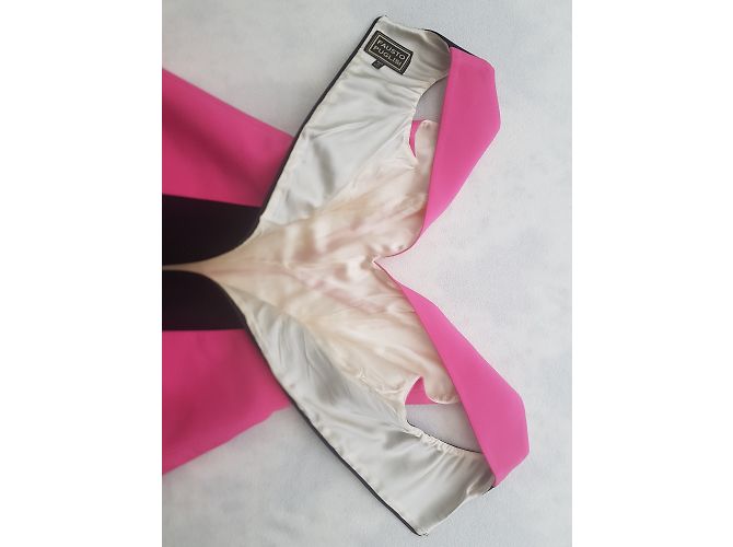 Vestido de seda rosa Fausto Puglisi - vista 4