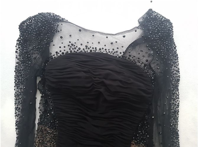 Autre Marque Abito nero slim Forever Unique con cristalli Swarovski - vista 2
