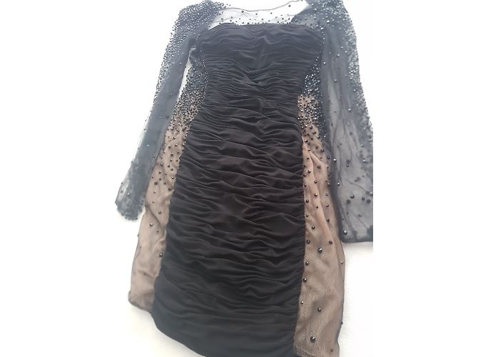 Autre Marque Abito nero slim Forever Unique con cristalli Swarovski - vista 3