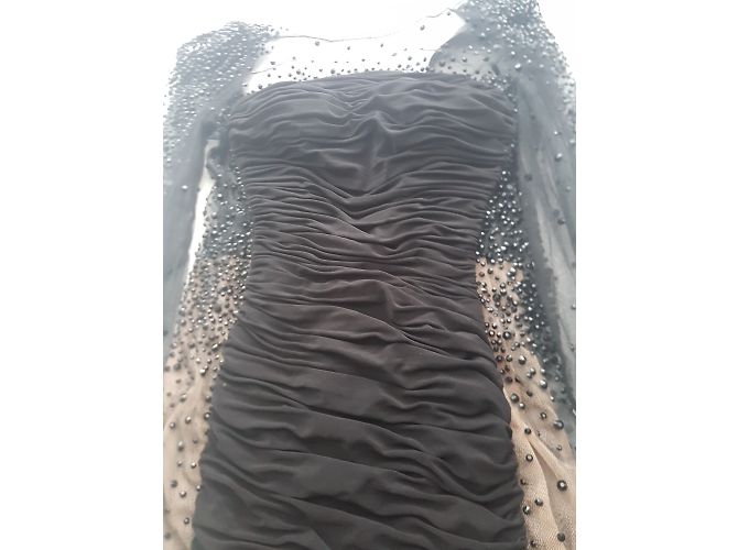 Autre Marque Abito nero slim Forever Unique con cristalli Swarovski - vista 4