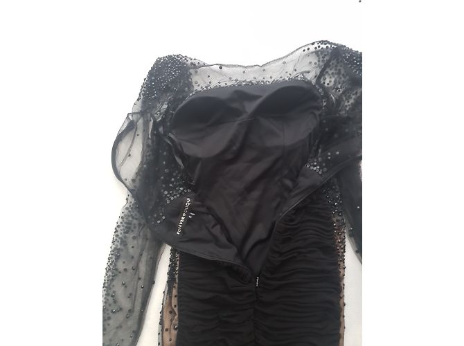 Autre Marque Abito nero slim Forever Unique con cristalli Swarovski - vista 5