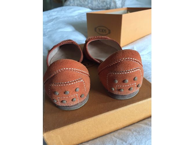 Mocassini Tod's Arancione in Camoscio - vista 4