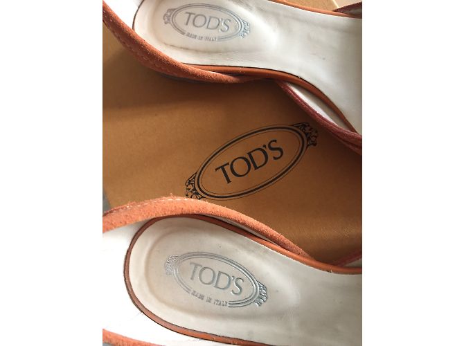 Mocassini Tod's Arancione in Camoscio - vista 5