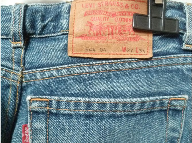Jeans Bootcut Levi's 544 Blu Cotone - vista 3