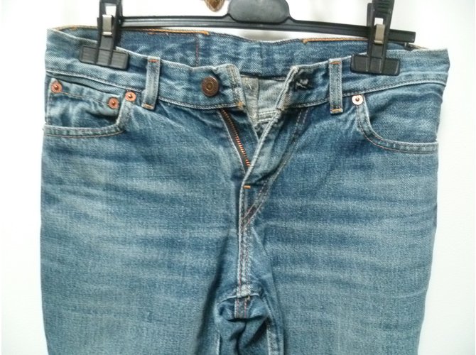Jeans Bootcut Levi's 544 Blu Cotone - vista 4