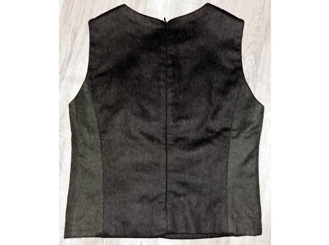 Top de lana Zapa caqui marrón oscuro - vista 2