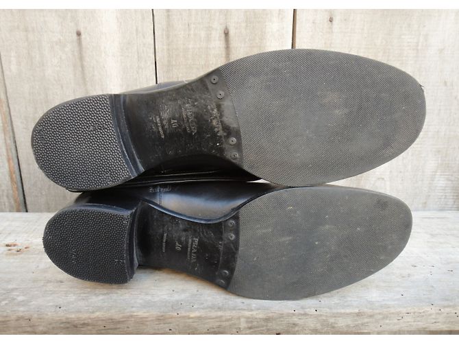 Stivali Prada in pelle nera Nero - vista 9