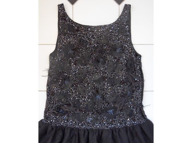 Abito da cocktail Alice + Olivia in seta e tulle nero M - vista 2