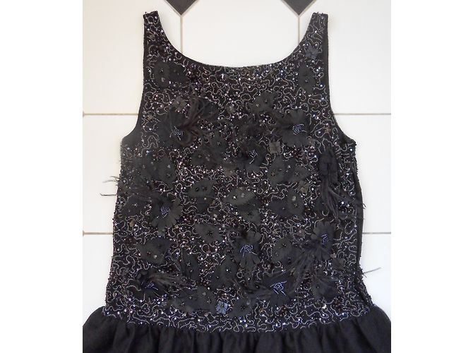 Abito da cocktail Alice + Olivia in seta e tulle nero M - vista 3