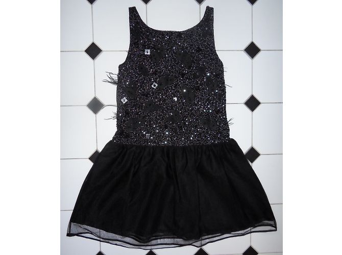 Abito da cocktail Alice + Olivia in seta e tulle nero M - vista 5