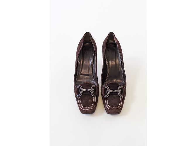 Autre Marque Daniel Horsebit Loafer mit Absatz Wildleder Braun - Ansicht 2
