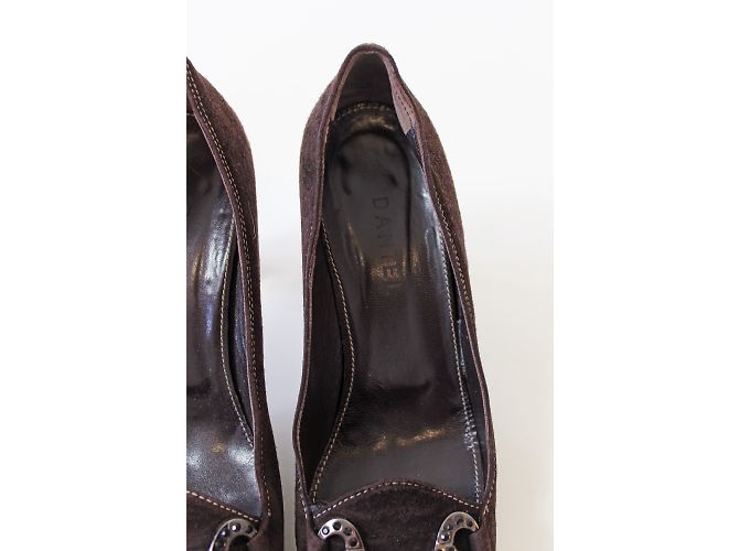 Autre Marque Daniel Horsebit Loafer mit Absatz Wildleder Braun - Ansicht 4