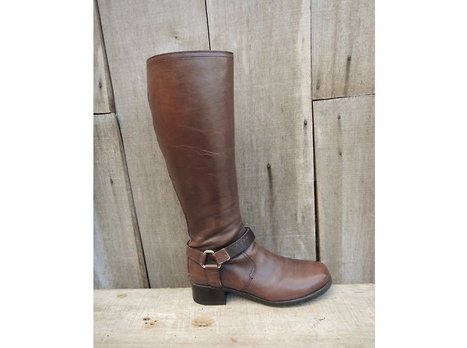 Botas Prada de cuero marrón Talla 37 Castaño - vista 3