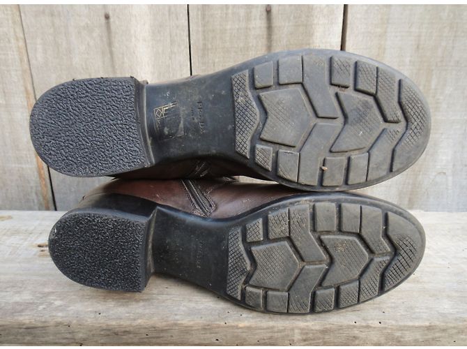 Botas Prada de cuero marrón Talla 37 Castaño - vista 9