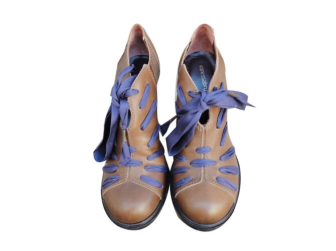 Botines Vanessa Bruno de piel marrón Castaño - vista 2