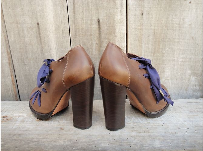 Botines Vanessa Bruno de piel marrón Castaño - vista 4
