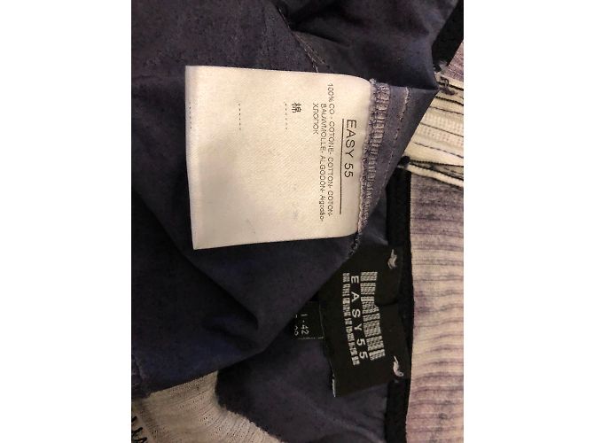 Autre Marque Abito Corto Blu in Cotone Effetto Jeans - vista 3