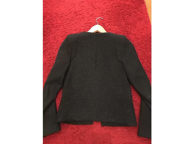 Maje Black Wool Jacket M - view 2