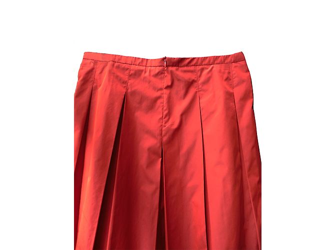 Burberry Plisierter Rock Rot Polyester - Ansicht 2