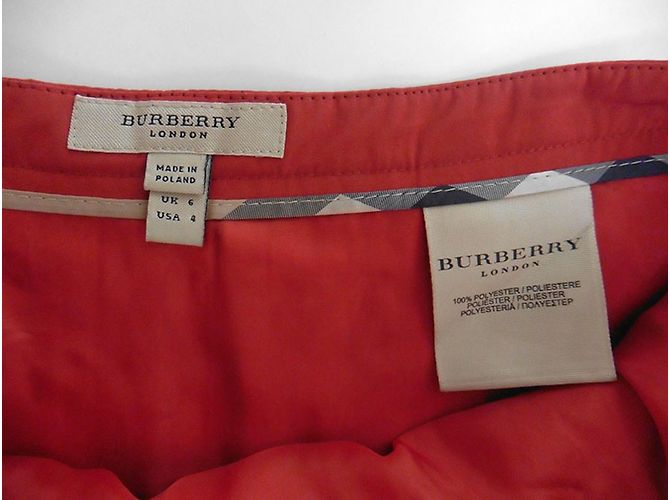 Burberry Plisierter Rock Rot Polyester - Ansicht 3