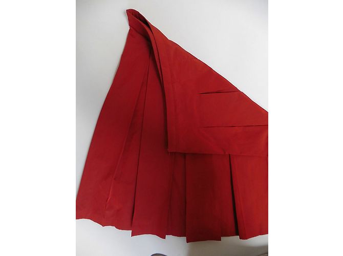 Burberry Plisierter Rock Rot Polyester - Ansicht 4