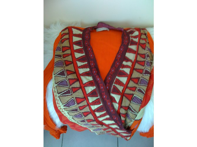 Autre Marque Aldo Martin's Pullover Orange aus Viskose und Polyamid Mehrfarben - Ansicht 2