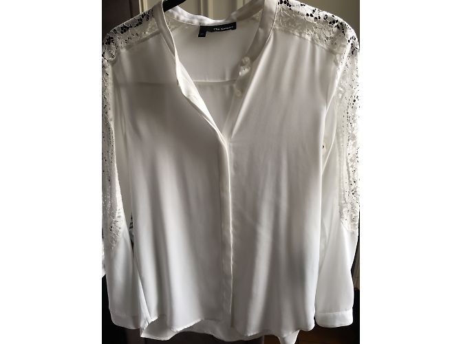 Camicetta The Kooples Avorio con Pizzo Crudo - vista 3
