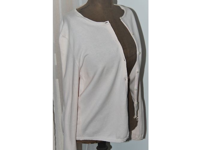 Burberry Rundhals Strickjacke Baumwolle Rosa Beige - Ansicht 3
