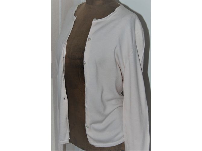 Burberry Rundhals Strickjacke Baumwolle Rosa Beige - Ansicht 4