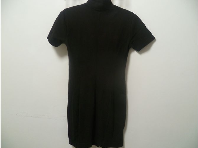 Vestido polo Lacoste negro de algodón - vista 3