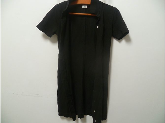 Vestido polo Lacoste negro de algodón - vista 5