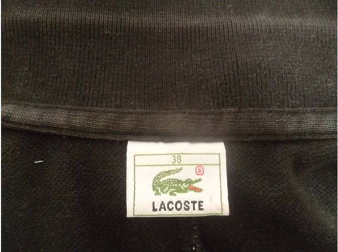 Vestido polo Lacoste negro de algodón - vista 8