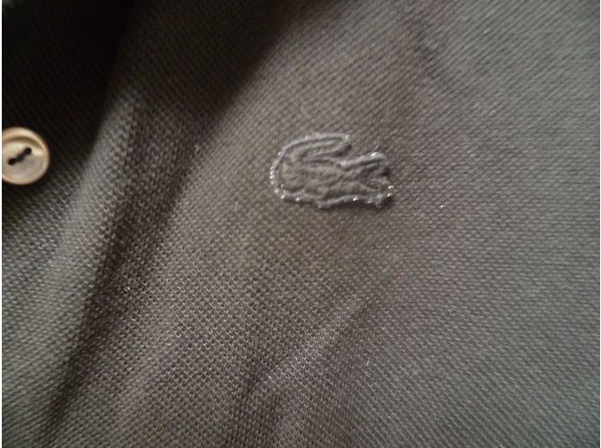 Vestido polo Lacoste negro de algodón - vista 9