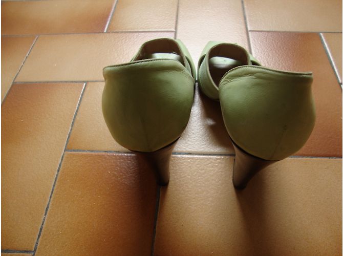 Autre Marque Sandali JET SET in pelle verde oliva - vista 4