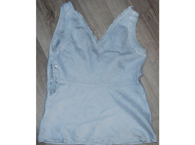 Camicetta senza maniche in lino blu Gerard Darel - vista 5