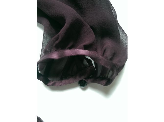 Vestido Gerard Darel em cetim de seda e chiffon - vista 10