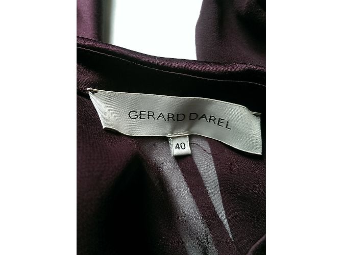 Vestido Gerard Darel em cetim de seda e chiffon - vista 5