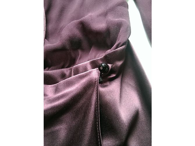 Vestido Gerard Darel em cetim de seda e chiffon - vista 7