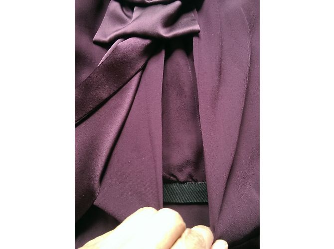 Vestido Gerard Darel em cetim de seda e chiffon - vista 8