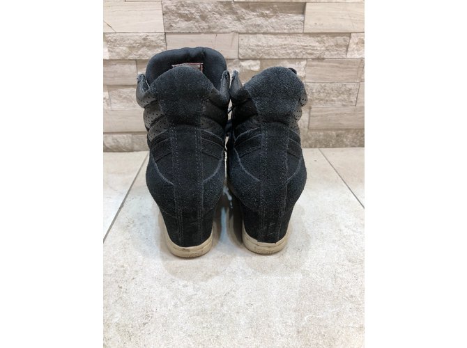 Sneaker con zeppa Ash in pelle nera Nero - vista 6