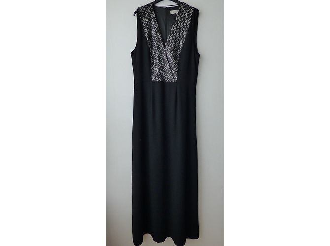 Gerard Darel Abendkleid lang mit schwarz weißen Pailletten - Ansicht 11