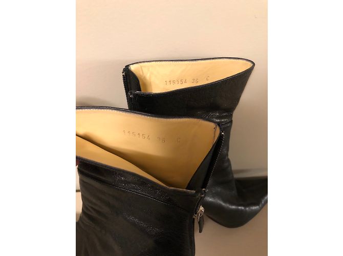 Botines Gucci de piel granulada negra Negro - vista 5