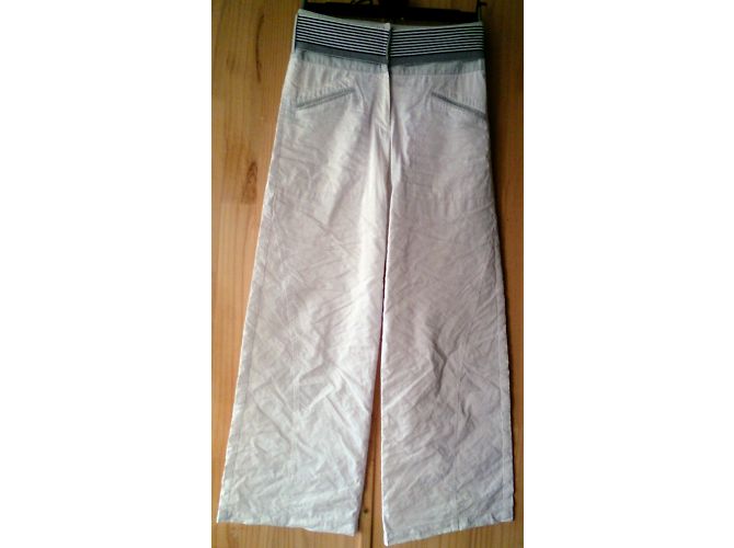 Giorgio Armani Weite Hose weiß Polyester - Ansicht 2