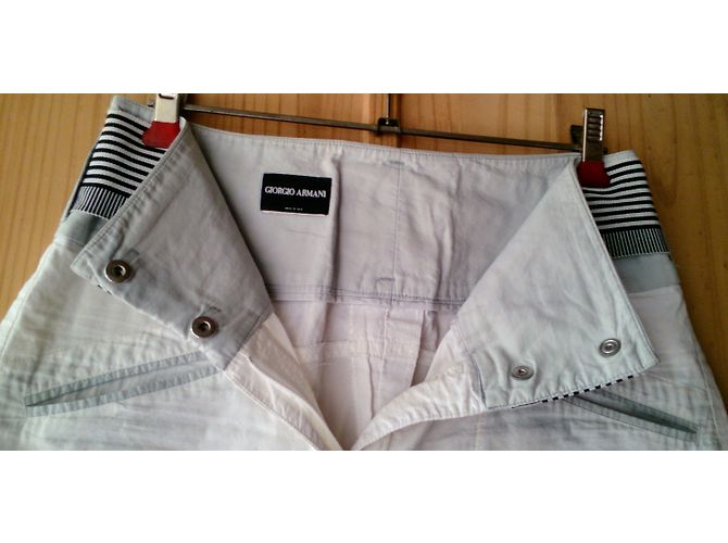 Giorgio Armani Weite Hose weiß Polyester - Ansicht 6