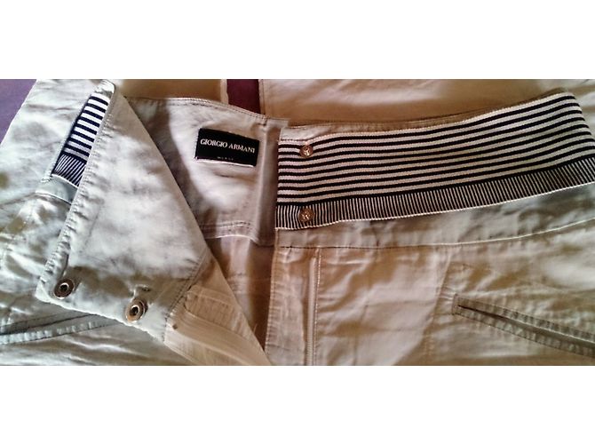 Giorgio Armani Weite Hose weiß Polyester - Ansicht 7