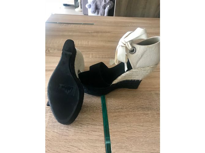 Sandali con zeppa Castaner bicolore blu e crema Multicolore - vista 3