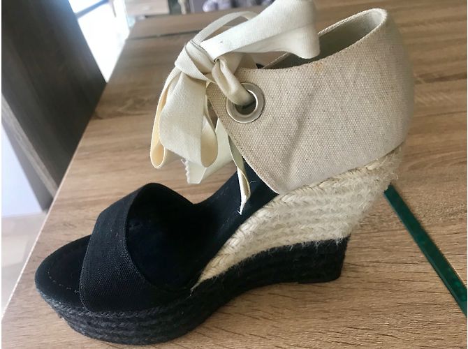 Sandali con zeppa Castaner bicolore blu e crema Multicolore - vista 4