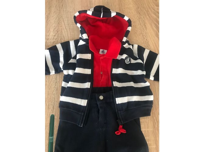 Ensemble Petit Bateau Garçon en Coton 6 Mois Multicolore - vue 2