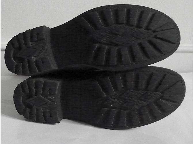 Autre Marque Biker Stiefeletten Silberne Leder 38 Metallisch Anthrazitgrau - Ansicht 2